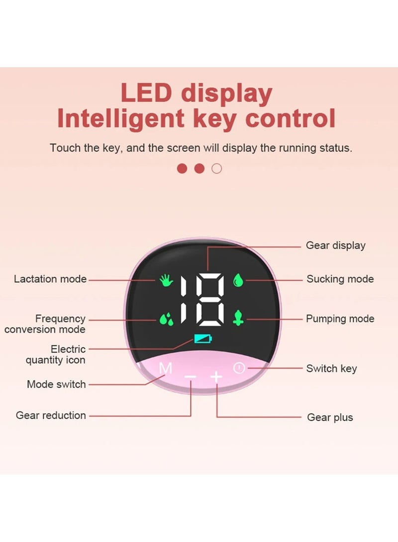مضخات الثدي الكهربائية القابلة للارتداء مع شاشة LED، 4 أوضاع، 12 مستوى، خالية من مادة BPA - Image 5