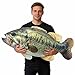 Threehoney 32 Largemouth Bass Fish Stuffed Plush Fish Pillow Animal 3D Giant Soft Bass Funny Pillow for Home Decoration Valentines Day Gift - Image 2