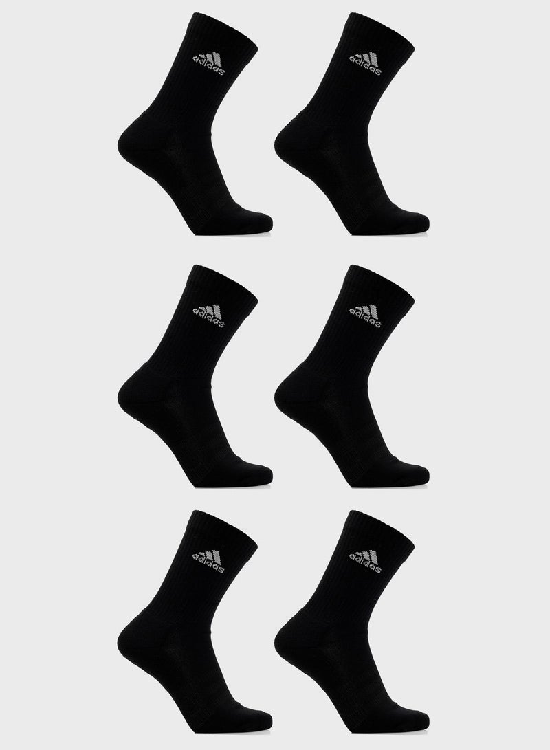 Adidas 6 Pair Crew Socks - Image 1