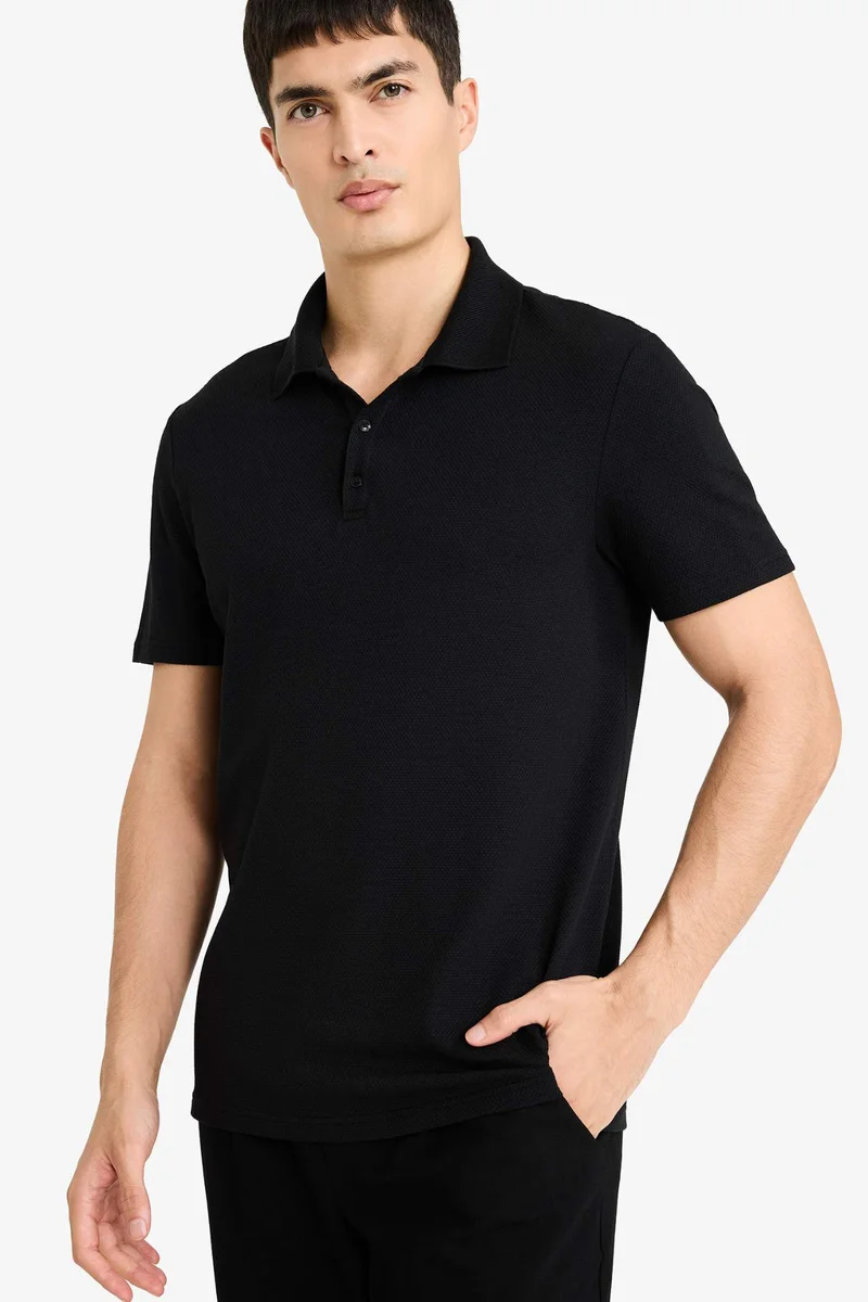 ديفاكتو Slim Fit Short Sleeve Polo T-Shirt