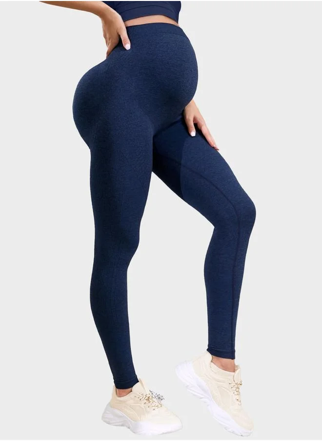 Styli Styli Seamless Melange Maternity Leggings
