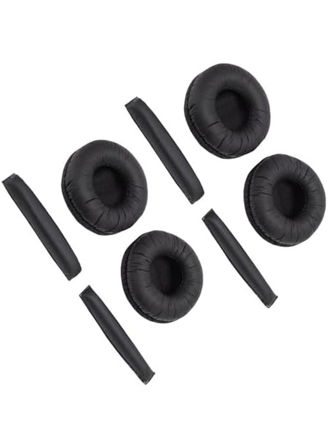 Memory Foam Replacement Earpads Cushions Black Compatible with Sennheiser PX200 PX100 PX80 PX90 PC130 PC131 Headphones 4 Pieces - Image 5