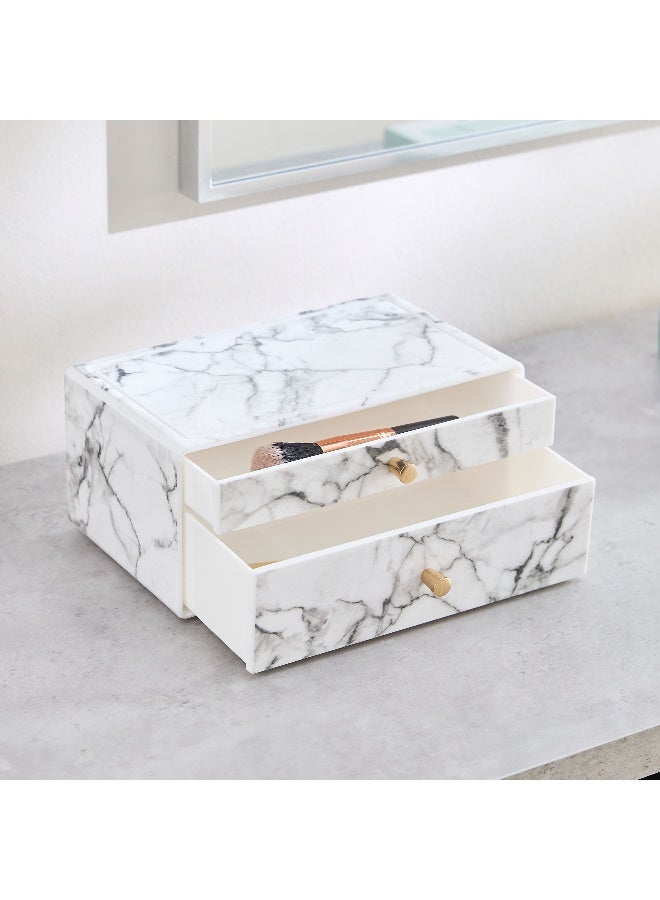 Home Box Magnus 2-Tier Storage Drawer Box with Knobs 23.9 x 11 x 15 cm - Image 1