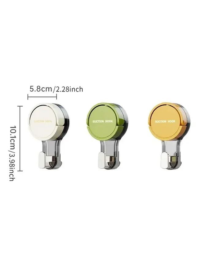 White 10PCS Heavy Duty Waterproof Suction Cup Hooks No Drill Adhesive Shower Hooks - Image 5