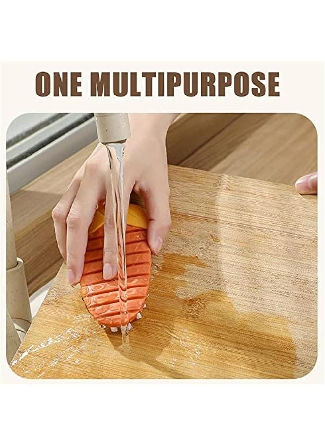 Flexible Brush for Cleaning Fruits and Vegetables - Ideal for Carrots, Potatoes, Radishes, and Corn - Kitchen Gadget for Easy Scrubbing and Washing