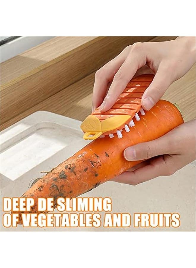 Flexible Brush for Cleaning Fruits and Vegetables - Ideal for Carrots, Potatoes, Radishes, and Corn - Kitchen Gadget for Easy Scrubbing and Washing
