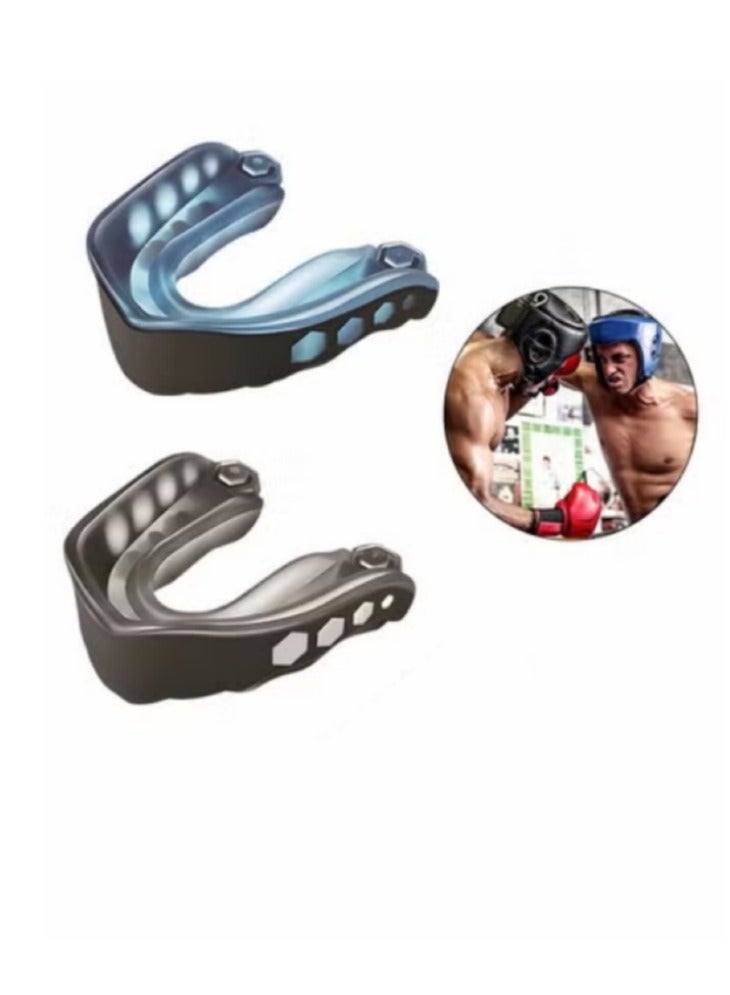 OASIS-TH 2 Pack EVA Mouthguards with Case, Sport Mouth Guards Mouthguard Gum Guard, Mouthguard Slim Fit for Boxing, Basketball, Hockey, Soccer  - Image 1