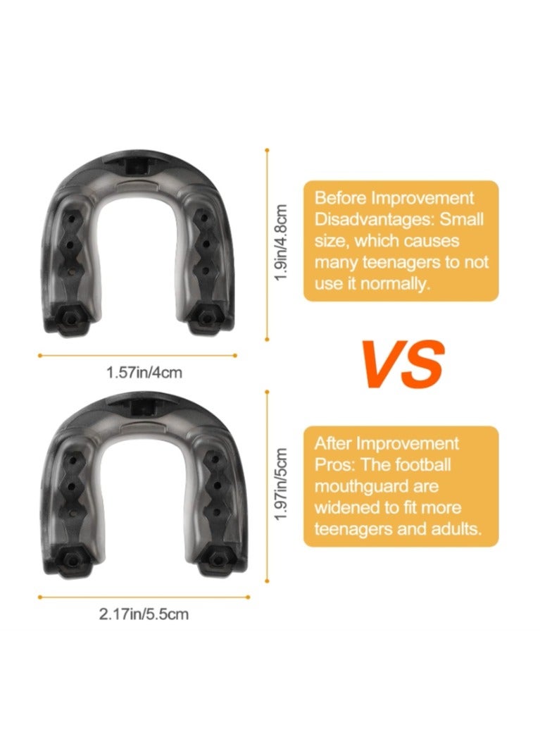 OASIS-TH 2 Pack EVA Mouthguards with Case, Sport Mouth Guards Mouthguard Gum Guard, Mouthguard Slim Fit for Boxing, Basketball, Hockey, Soccer  - Image 4