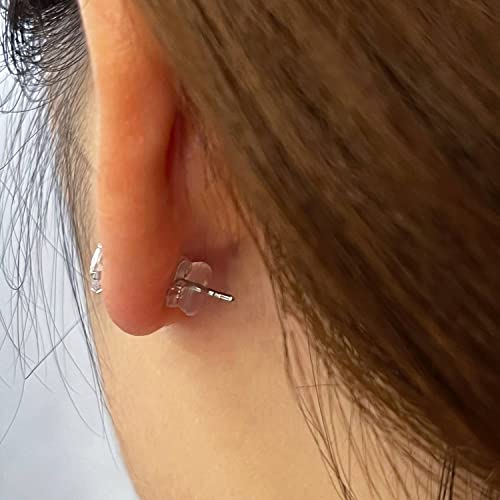 JIACHARMED Earring Backs for Droopy Ears, 18K Gold Silicone Earring Backs for Studs Heavy Earring,Rubber Flat Earring Backing Tigh Hold Lifters Support Replacement in 2 Colors: White Gold,14K Gold - Image 4