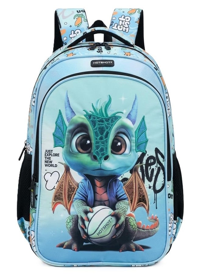 HOT SHOT DRAGON_1826|school bag for boys|kids school bag|for boys & girls|18 INCH|water resistant|32L kids backpack - Image 1