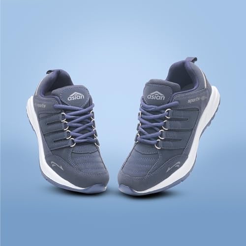 ASIAN COSKO-21 Men s Sports Shoes | Stylish Sneakers Lightweight, Breathable, Cushioned Sole, Durable Grip | Perfect for Running, Walking & Gym Blue(Blue)-UK 7 - Image 3