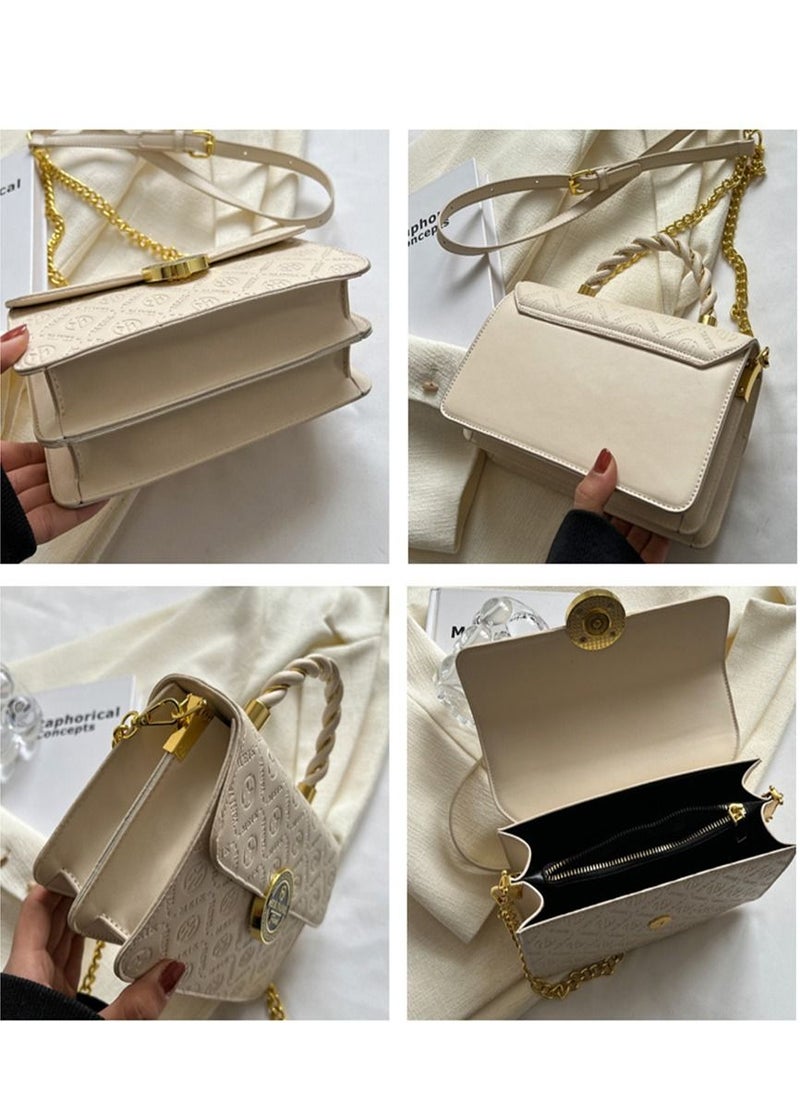 MEIK FAINEL - Fashion Women Lady Leather Messenger Crossbody Shoulder Bag Satchel Handbag Tote White - Image 1