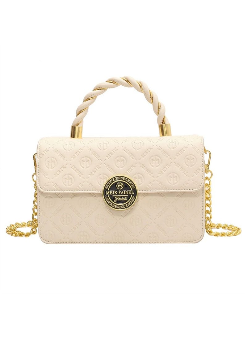 MEIK FAINEL - Fashion Women Lady Leather Messenger Crossbody Shoulder Bag Satchel Handbag Tote White - Image 1