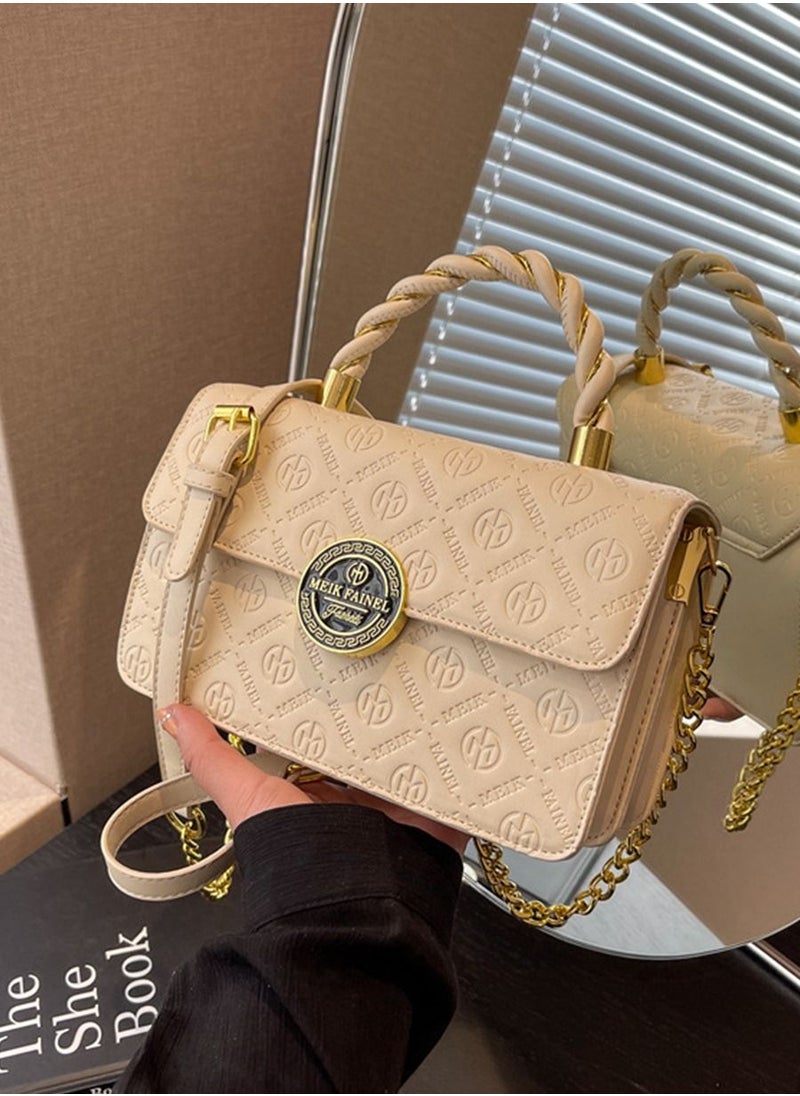MEIK FAINEL - Fashion Women Lady Leather Messenger Crossbody Shoulder Bag Satchel Handbag Tote White - Image 1