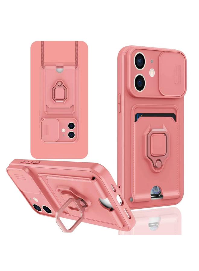 Zaboon Case For iPhone 11 Sliding Camshield Magnetic Card Holder Silicone Phone Case - Image 1