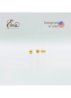 3 Mm Ball Gold Stud | Stainless Steel | 18K Gold Plated - pzsku/Z613496FE7DC2A4B4C08CZ/45/_/1735819173/ecebf1cc-2f23-4061-9d3e-91c586eb119f