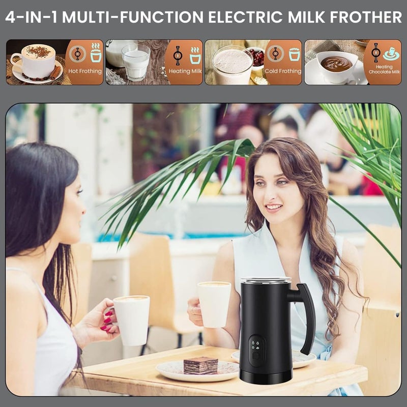 SUPVOX Electric Milk Frother, 4 in 1 Electric Milk Steamer, with 3 Modes and Automatically Shuts off 400W Automatic Milk Shaker Machine, 12 OZ/350ml Frothing Milk Heater for Coffee and Hot Chocolate - Image 3
