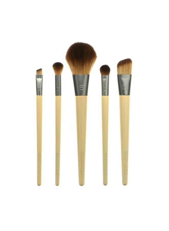 EcoTools, Start The Day Beautifully Brush Set, 5 Piece Set & Storage Tin