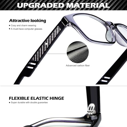 ANYLUV Blue Light Blocking Glasses for Men and Women, Premium Computer Gaming Glasses with Ultra HD lens - Image 3