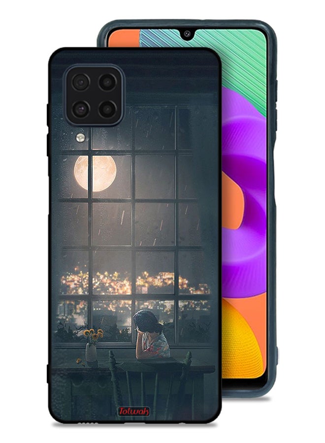 Tolwak Samsung Galaxy M22 Protective Case Cover Looking At Moon Art - Image 1