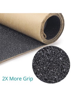SYOSI Grip Tape, 10" x 36" Skateboard Grip Tape, Non Slip Tape, KASTWAVE Scooter Grips, Longboard Grip Tape, Griptape, Grip Tape Skateboard, Skateboard Grip Tape Sheet, Grip Tape for Skateboards, Black  - Image 5
