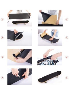 SYOSI Grip Tape, 10" x 36" Skateboard Grip Tape, Non Slip Tape, KASTWAVE Scooter Grips, Longboard Grip Tape, Griptape, Grip Tape Skateboard, Skateboard Grip Tape Sheet, Grip Tape for Skateboards, Black  - Image 4