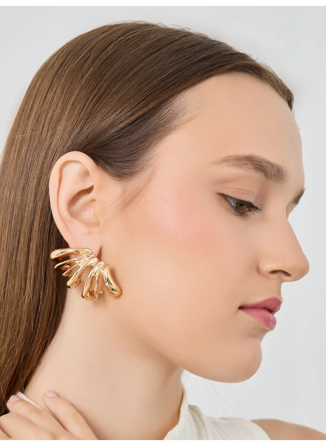 ستايلي Styli Ear Cuff Stud Earrings