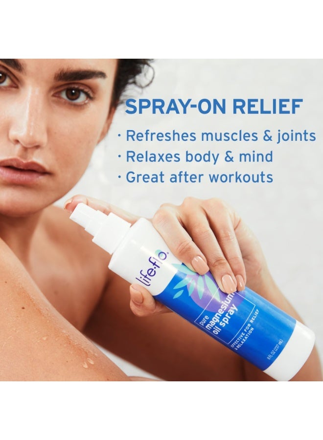 Life-Flo Pure Magnesium Oil for Feet and Body - 100% Pure Magnesium Spray from The Zechstein Seabed - Magnesium Oil Spray for Feet, Relaxes and Rejuvenates Muscles and Joints, 60-Day Guarantee, 8oz - Image 2
