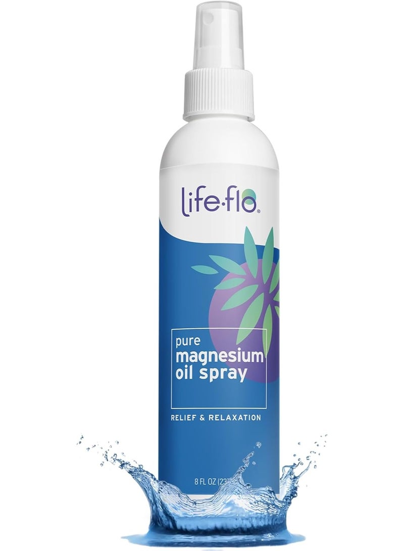 Life-Flo Pure Magnesium Oil for Feet and Body - 100% Pure Magnesium Spray from The Zechstein Seabed - Magnesium Oil Spray for Feet, Relaxes and Rejuvenates Muscles and Joints, 60-Day Guarantee, 8oz - Image 1