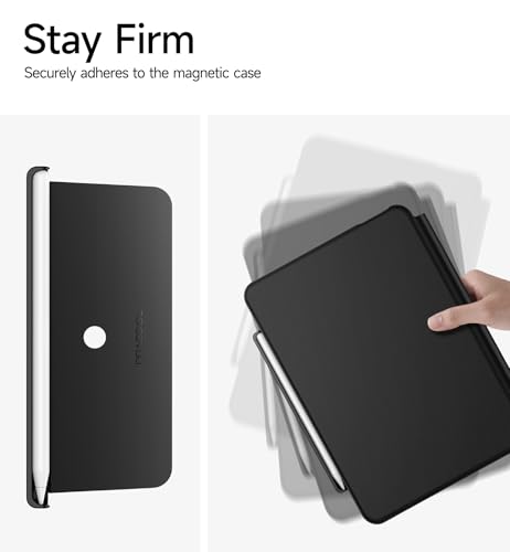 Dracool for Apple Pencil Pro/Apple Pencil 2nd Generation Pencil Holder Compatible with Magic Keyboard, Smart Folio, and Other Magnetic Cases for iPad Pencil Case 6.53 inch - Black - Image 5