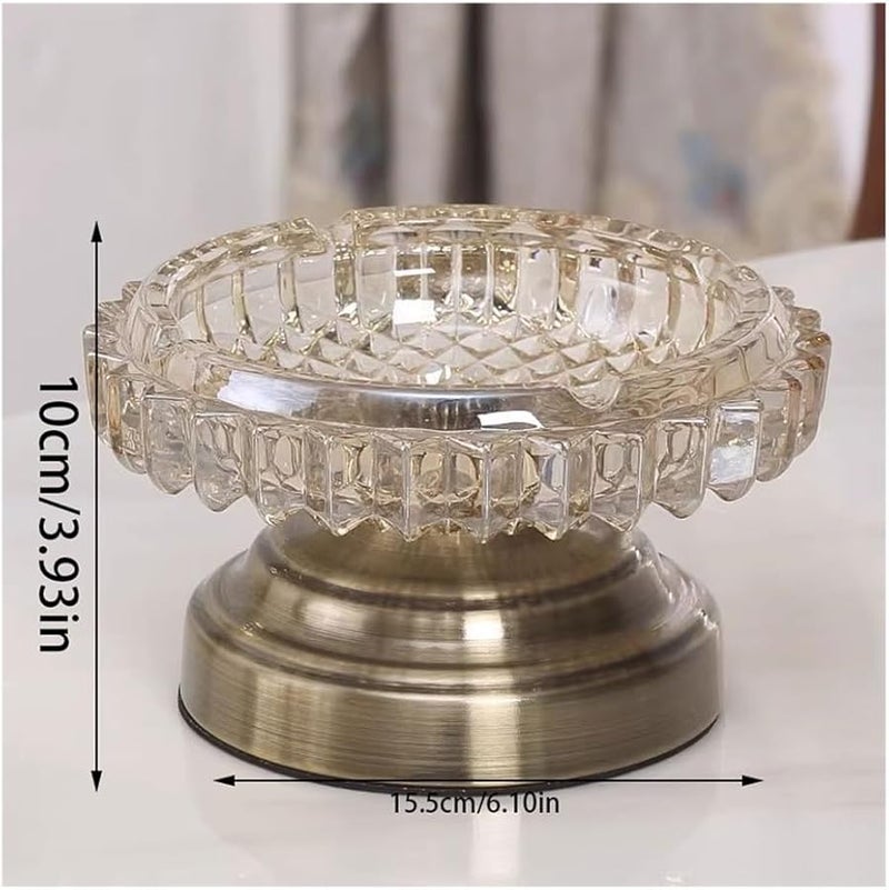 Chinese Style Glass Ashtray Romantic Decoration Trendy Gift For Patio Color A - Image 3