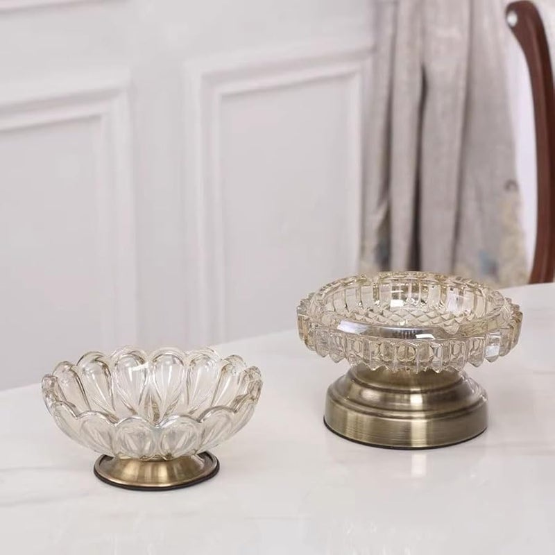 Chinese Style Glass Ashtray Romantic Decoration Trendy Gift For Patio Color A - Image 5