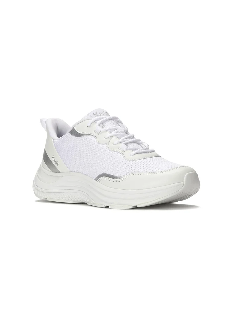 كيدز Keds Women's BlissMove Lace-Up Mesh Sneaker – Arch Support, Podiatrist-Approved Athletic Shoe White