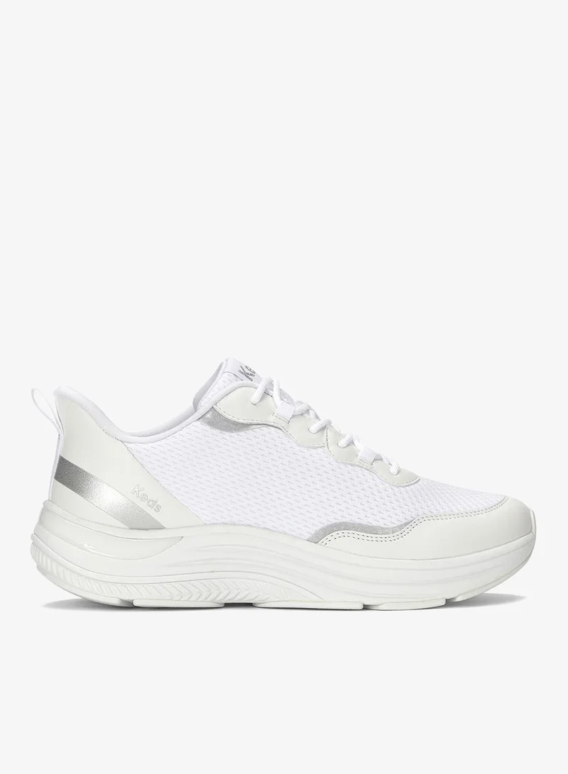 كيدز Keds Women's BlissMove Lace-Up Mesh Sneaker – Arch Support, Podiatrist-Approved Athletic Shoe White