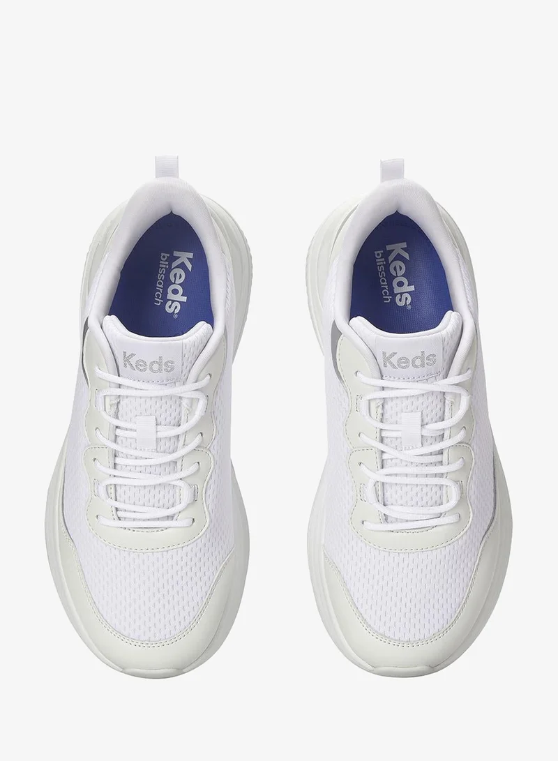 Keds KW-BMLACE-5-110 Keds Women's BlissMove Slip-on Mesh Sneaker – Arch Support, Podiatrist-Approved Athletic Shoe White for Women | Best Price UAE