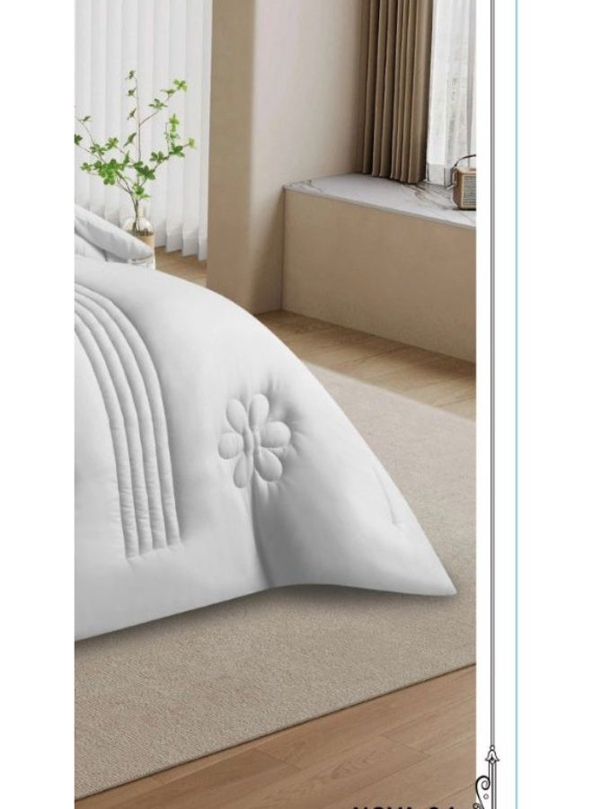 مون مفرش سرير نفرين فندقي فخم بتصميم حصري وجذاب من المايكروفايبر مقاس 220*240 سم - Image 4