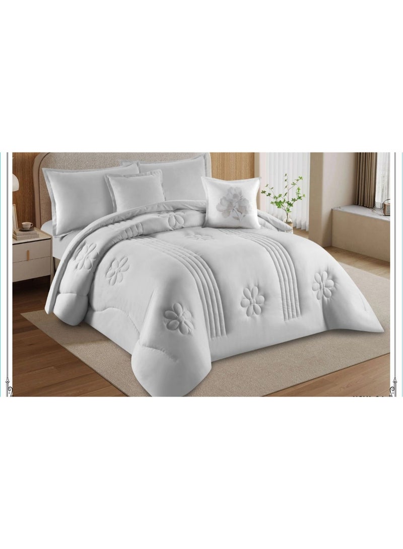 مون مفرش سرير نفرين فندقي فخم بتصميم حصري وجذاب من المايكروفايبر مقاس 220*240 سم - Image 1