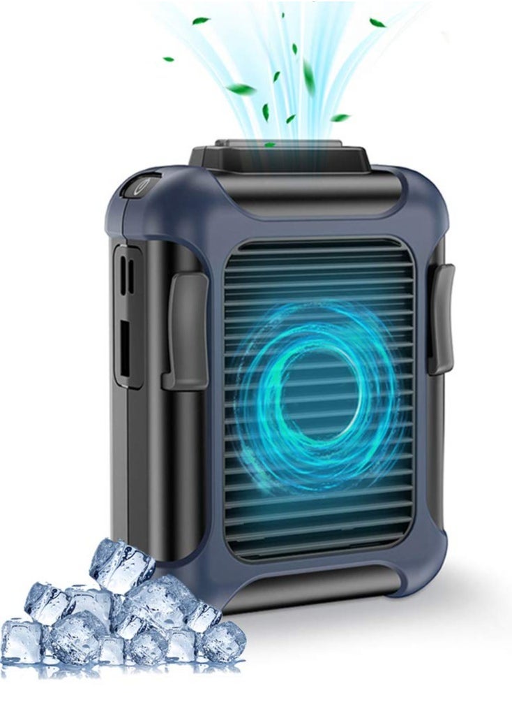 Loquat Necklace Fan, Personal Belt Fan Clip On Waist Portable Cooling Fan u0026 USB Necklace Fan Adjustable Fan Suitable for Travel Outdoor Working Jobsite 7000RMP Strong Airflow/ 3 Speeds - Image 1