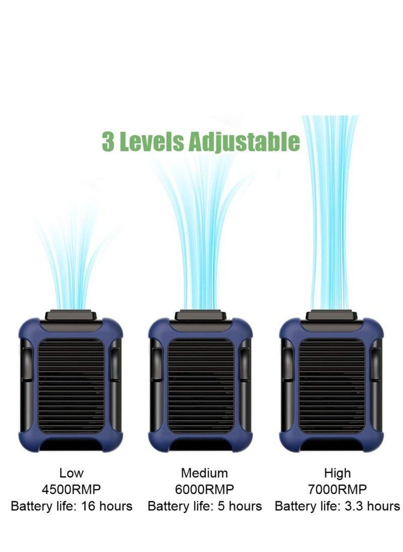 Loquat Necklace Fan, Personal Belt Fan Clip On Waist Portable Cooling Fan u0026 USB Necklace Fan Adjustable Fan Suitable for Travel Outdoor Working Jobsite 7000RMP Strong Airflow/ 3 Speeds - Image 5