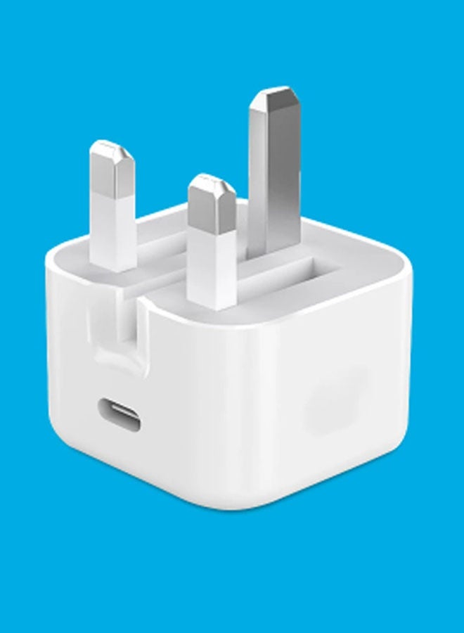 40W USB-C Power Adapter, includes 1-metre Type-C to Lightning cable, compatible with PD/QC/SCP/FCP/Samsung AFC/Apple 2.4A/BC fast charging protocols (white) - Image 1