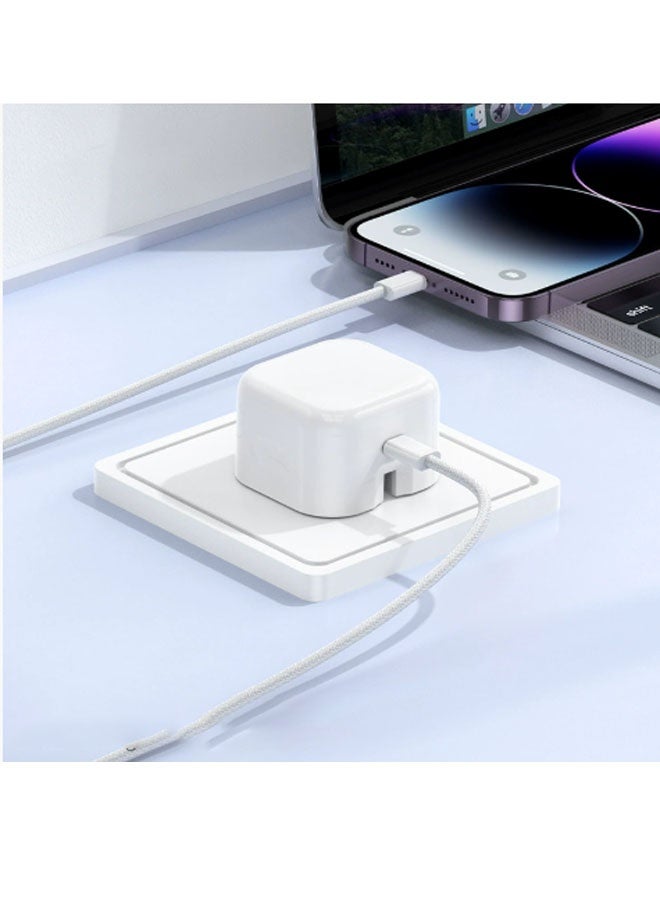 40W USB-C Power Adapter, includes 1-metre Type-C to Lightning cable, compatible with PD/QC/SCP/FCP/Samsung AFC/Apple 2.4A/BC fast charging protocols (white) - Image 2