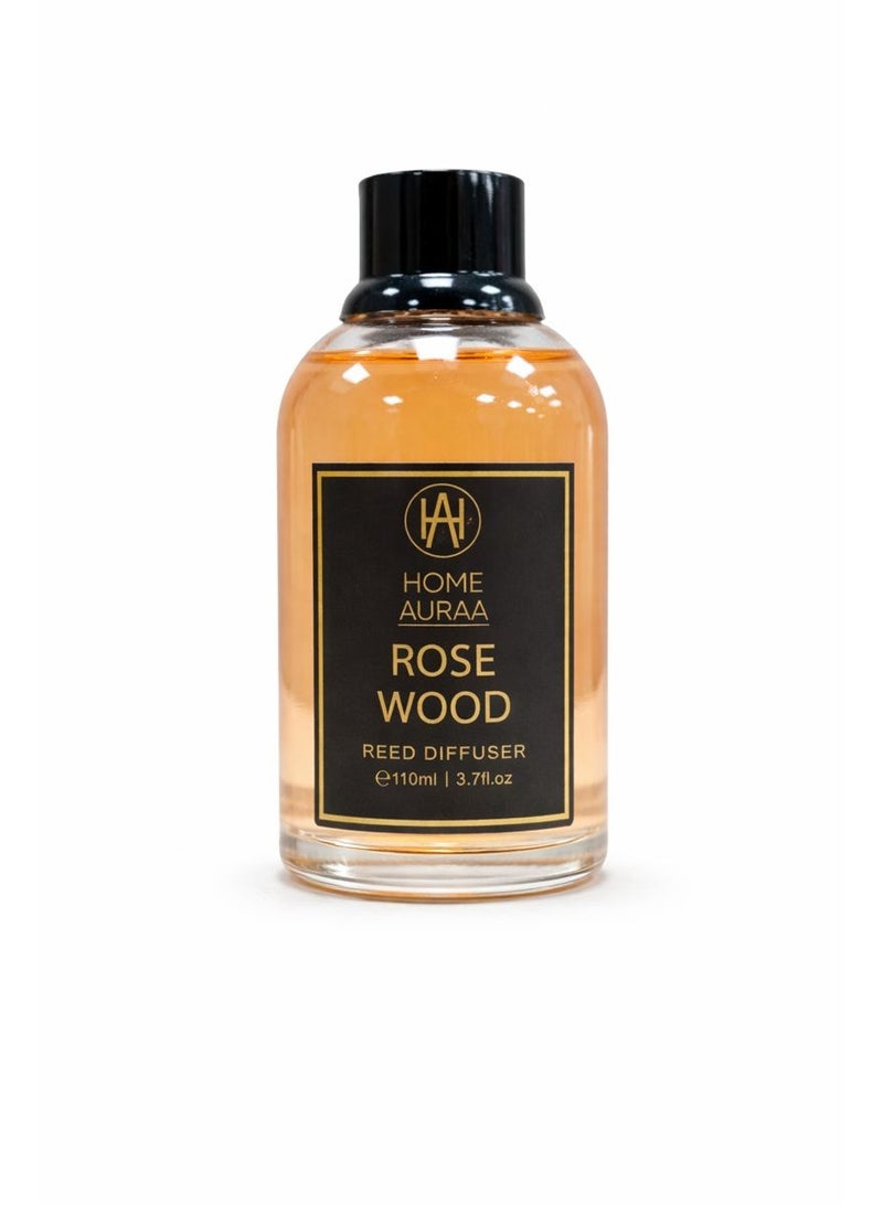 Home auraa Rose Wood reed diffuser 110 ml – Long-Lasting Home Fragrance with Fresh Citrus & Warm Amber Notes for Living Room & Bedroom - Image 2