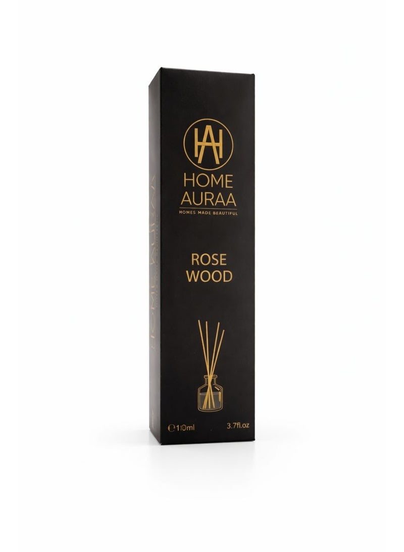 Home auraa Rose Wood reed diffuser 110 ml – Long-Lasting Home Fragrance with Fresh Citrus & Warm Amber Notes for Living Room & Bedroom - Image 1