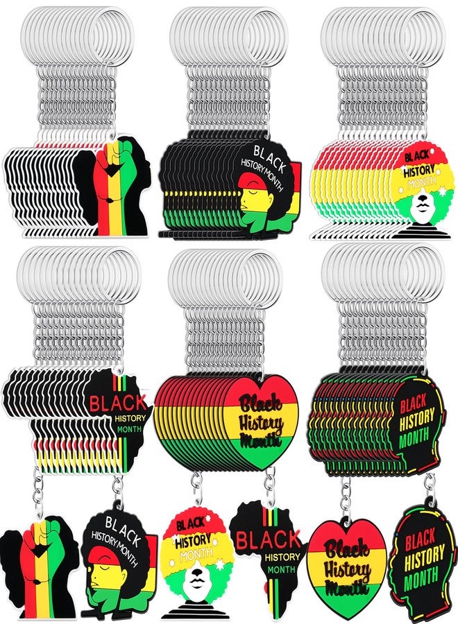 فاباي مجموعة فاباي من 48 قطعة من سلاسل المفاتيح المعلقة بمناسبة شهر التاريخ الأسود، هدايا وديكورات لحفلات يوم التحرير، وحقائب الظهر النسائية، 6 أنماط - Image 1