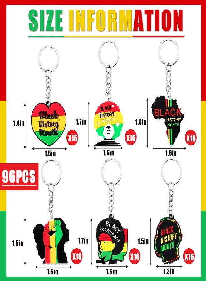 فاباي مجموعة فاباي من 48 قطعة من سلاسل المفاتيح المعلقة بمناسبة شهر التاريخ الأسود، هدايا وديكورات لحفلات يوم التحرير، وحقائب الظهر النسائية، 6 أنماط - Image 2