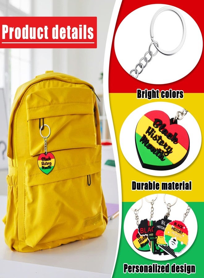 فاباي مجموعة فاباي من 48 قطعة من سلاسل المفاتيح المعلقة بمناسبة شهر التاريخ الأسود، هدايا وديكورات لحفلات يوم التحرير، وحقائب الظهر النسائية، 6 أنماط - Image 3