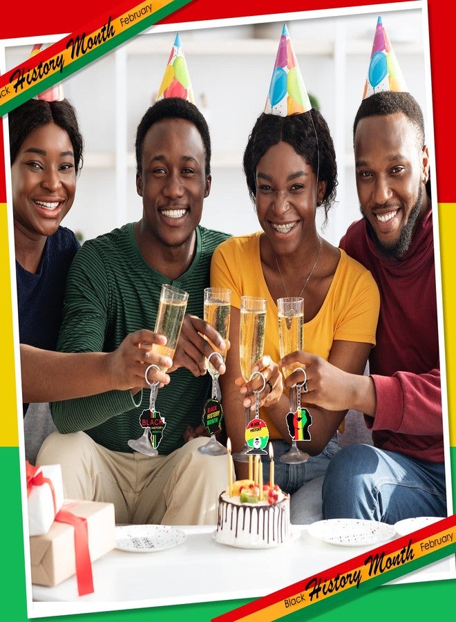 فاباي مجموعة فاباي من 48 قطعة من سلاسل المفاتيح المعلقة بمناسبة شهر التاريخ الأسود، هدايا وديكورات لحفلات يوم التحرير، وحقائب الظهر النسائية، 6 أنماط - Image 5