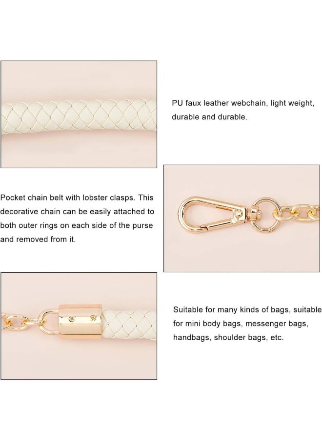 2 Strand Shoulder Strap for Women Handbags, Replacement Straps with Buckles, Chain for Handbag, Replacement Chain Strap, DIY Shoulder Bag Accessories(Beige,61cm)  - Image 4