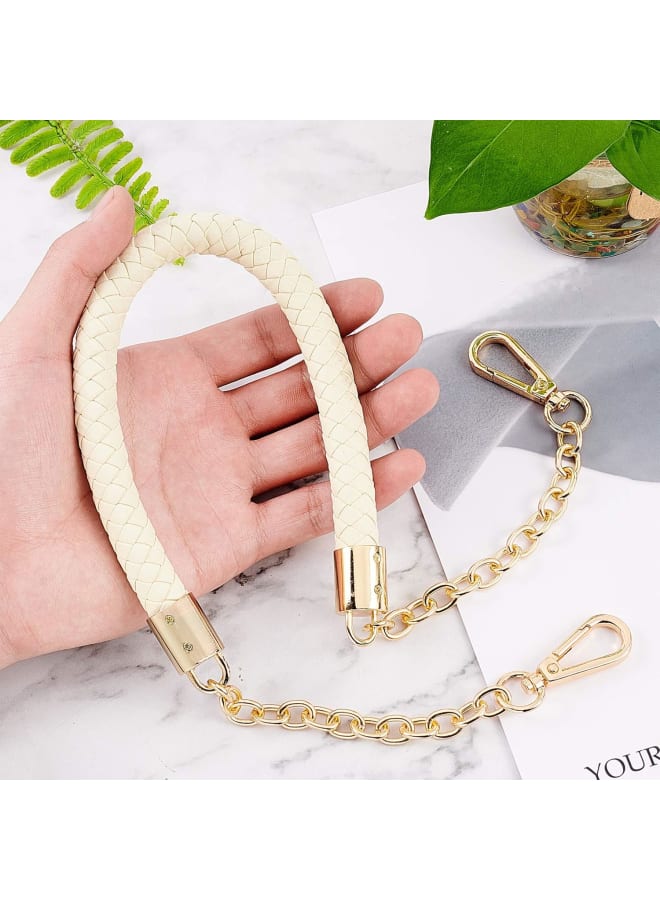 2 Strand Shoulder Strap for Women Handbags, Replacement Straps with Buckles, Chain for Handbag, Replacement Chain Strap, DIY Shoulder Bag Accessories(Beige,61cm)  - Image 3