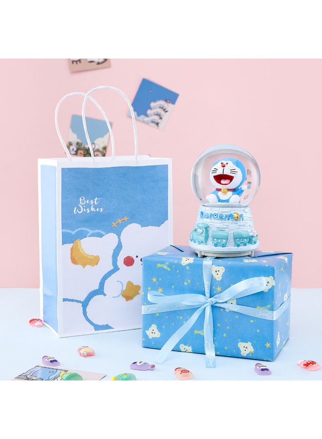 Crystal Ball Music Box Princess Aisha Music Box Ornaments Children's Day Birthday Gift For Little Girls Graduation-Color:Castle Princess Pink + Lantern Music 【medium Hand Crank Snowflake】 - Image 5